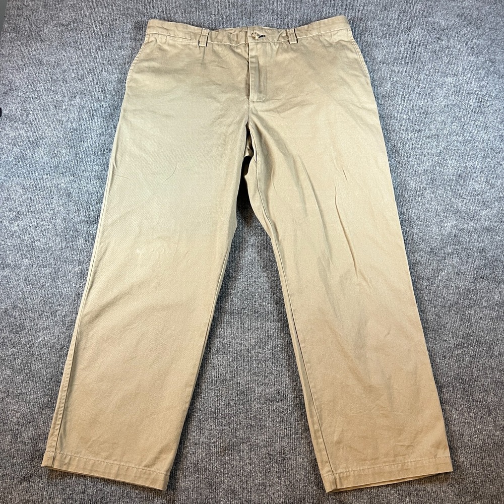 Duluth Trading Middle‎ Management Flat Chino Pants Mens 38x30 Beige Straight Leg